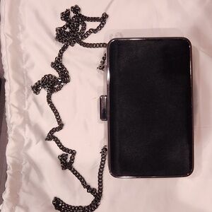 Michael Micheals Kor Black Haircalf Crossbody Clutch